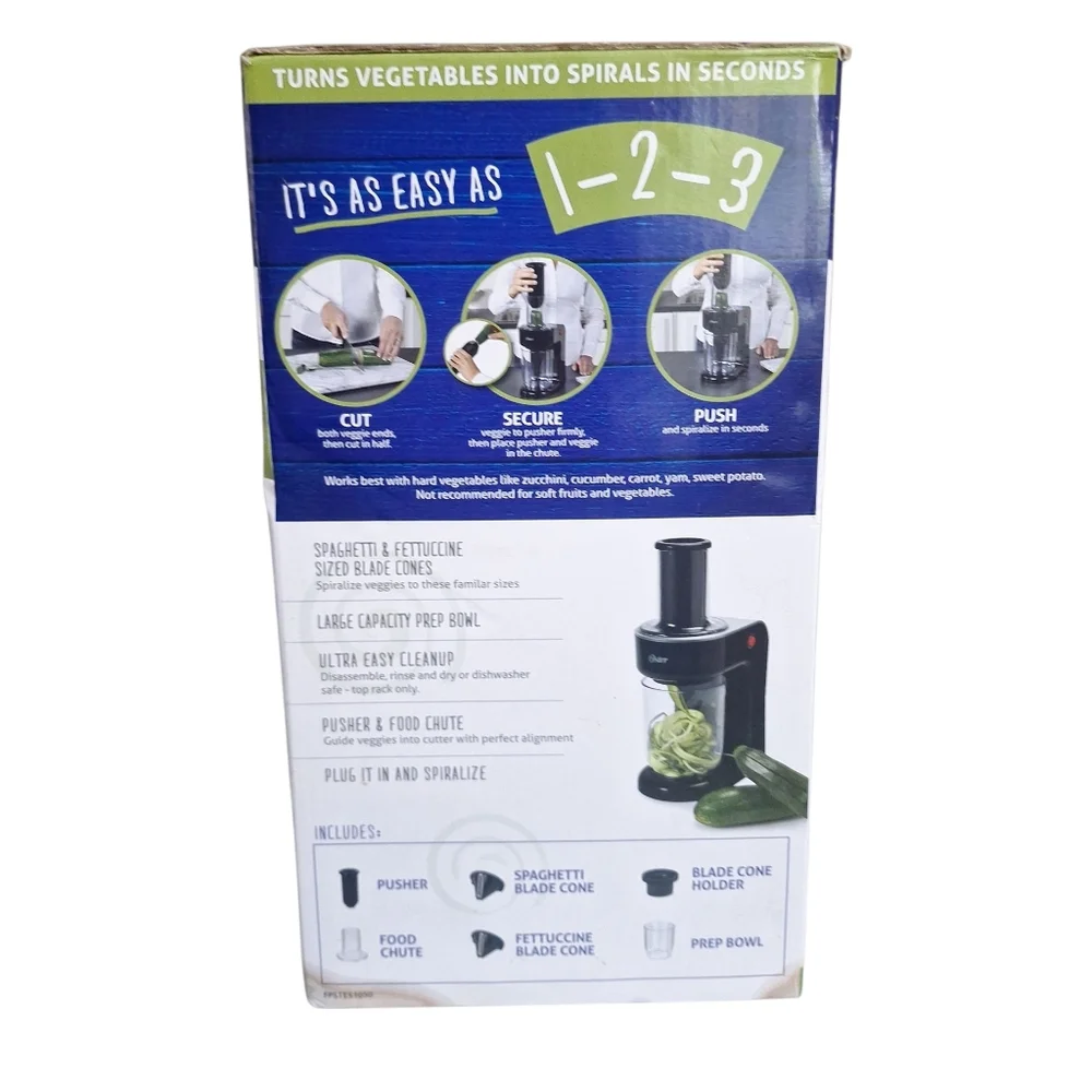 Oster Black Electric Spiralizer FPSTES1050 NEW